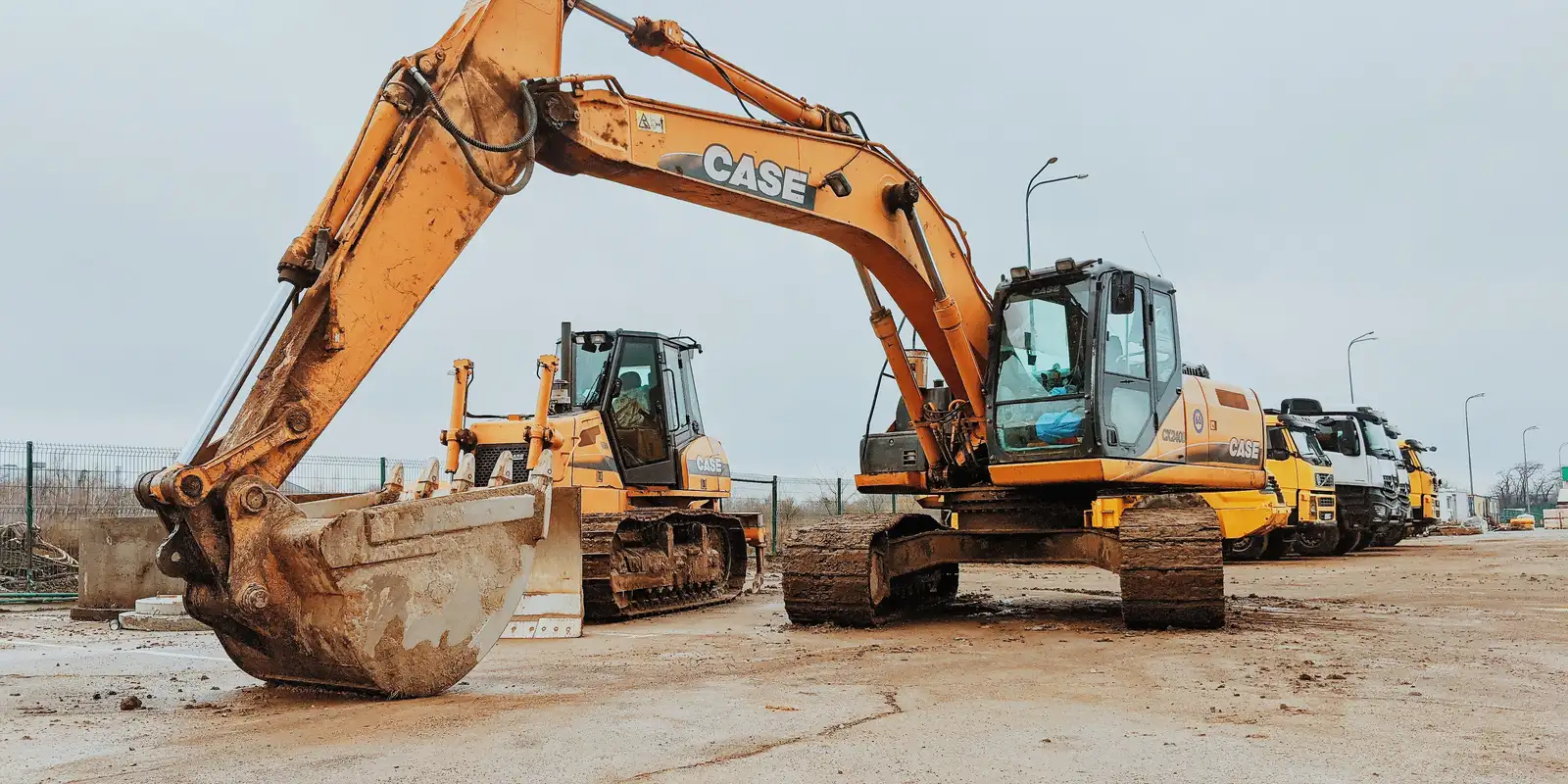 Excavation fleet equipment lineup in Dallas